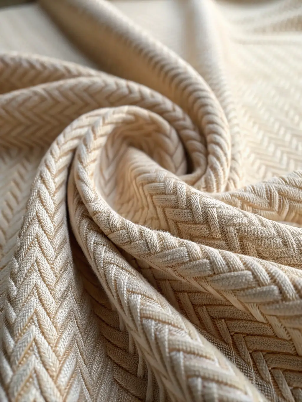 A detailed close-up shot of Kanavice Textile's durable fabric, showcasing its tight weave and resilience, suitable for high-end fashion applications.